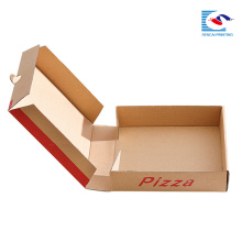 caja de pizza de papel de tamaño personalizado para envases de alimentos con logotipo propio